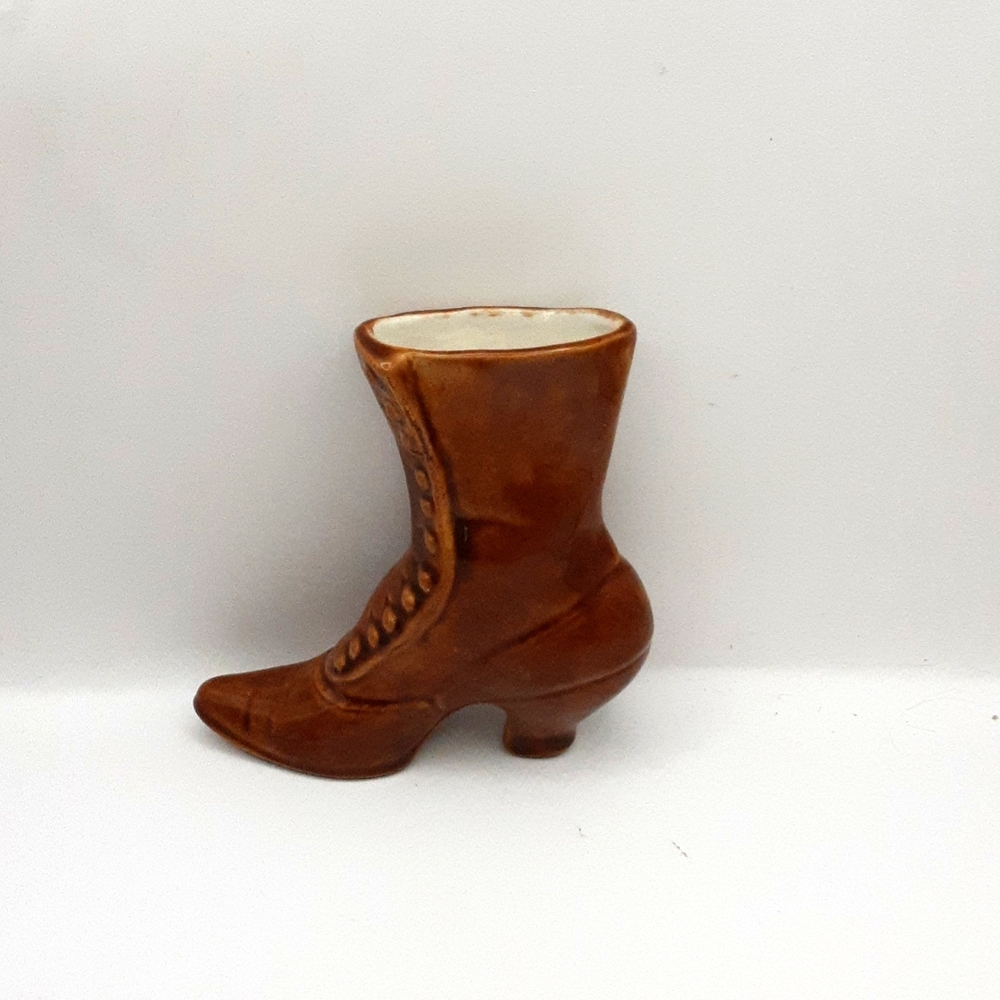 Vintage Ceramic Victorian Boot 5" X 4.25"